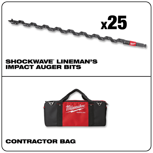Picture of 11/16" x 18" SHOCKWAVE™ Linemans Impact Auger Bit, 25 Pack