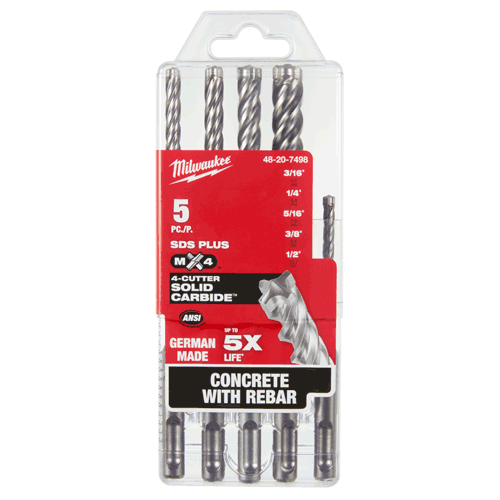 Picture of 5 Pc. SDS-PLUS 4-Cutter MX4™ Drill Bit Kit