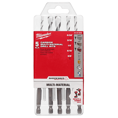 Picture of 5 Pc. SHOCKWAVE™ Carbide Multi-Material Drill Bit Set