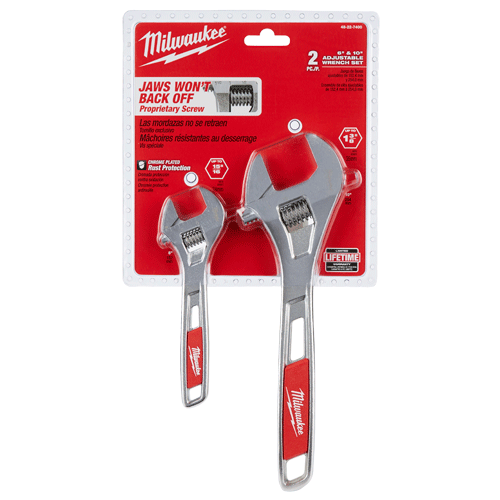 Picture of 2 Pc. 6" & 10" Adjustable Wrench Set