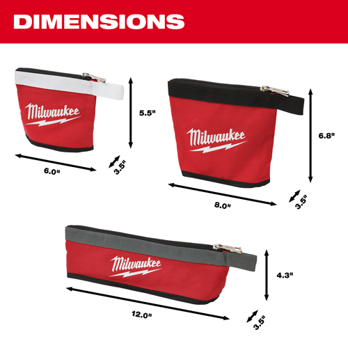 Picture of 3 Pc. Multi-Size Zipper Pouches