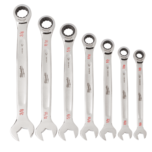 Picture of 7 Pc. Ratcheting Combination Wrench Set, SAE