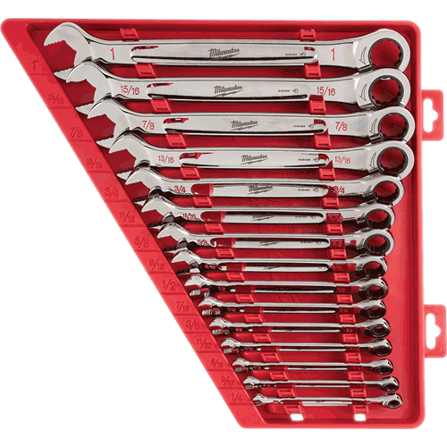 Picture of 15 Pc. SAE Ratcheting Combination Wrench Set
