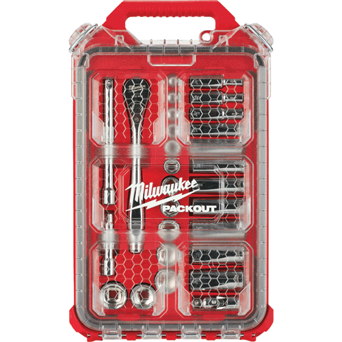 Picture of 3/8" Drive 28pc Ratchet & Socket Set with PACKOUT™ Low-Profile Compact Organizer - SAE