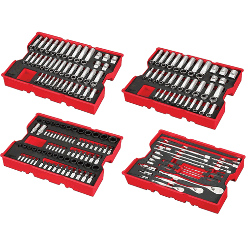 Picture of 242 Pc. 1/4", 3/8", & 1/2" Drive Metric & SAE Ratchet & Socket Set with Trays for PACKOUT™ Drawers