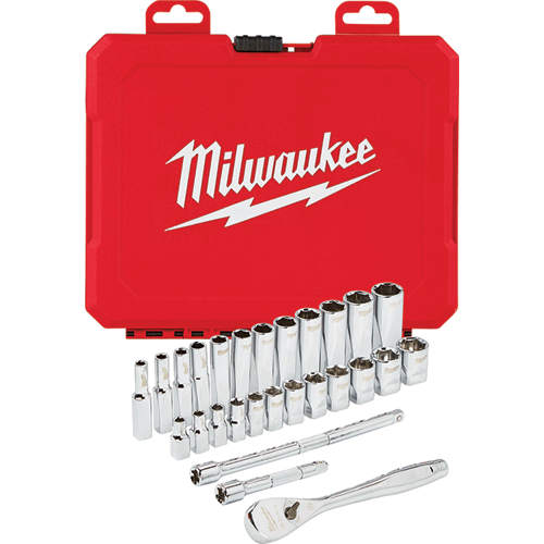 Picture of 1/4" Drive 28 Pc Ratchet & Socket Set - Metric