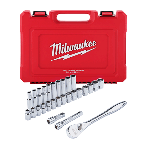 Picture of 1/2" Drive 28pc Ratchet & Socket Set – Metric
