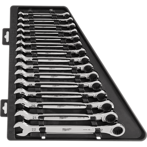 Picture of 15 Pc. Metric Ratcheting Combination Wrench Set