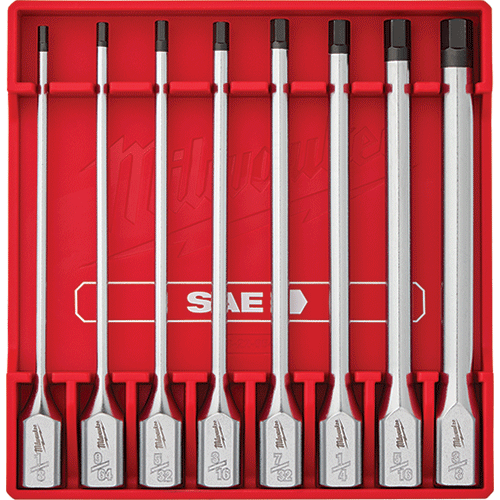 Picture of 8 Pc. 3/8" Drive Long Hex Bit Socket Set - SAE