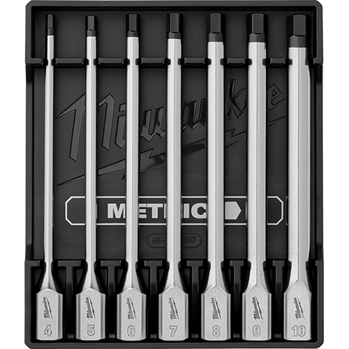 Picture of 7 Pc. 3/8" Drive Long Hex Bit Socket Set - Metric