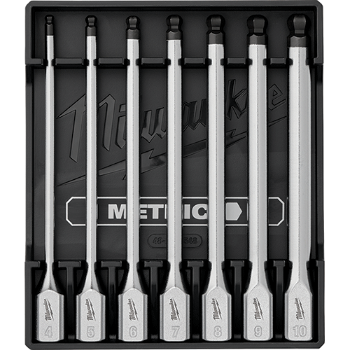 Picture of 7 Pc. 3/8" Drive Long Ball End Hex Bit Socket Set - Metric