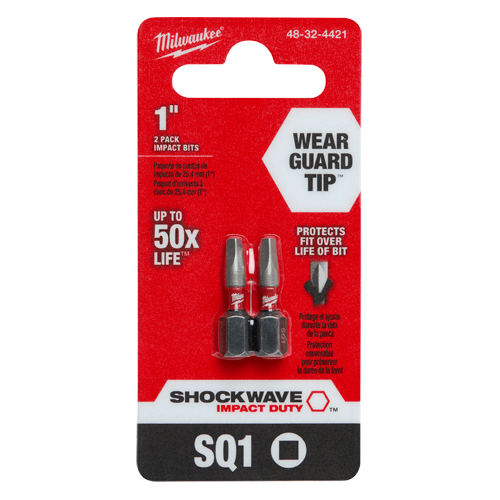 Picture of  SHOCKWAVE™ Impact Square Recess #1 Insert Bits (2 Pk.)