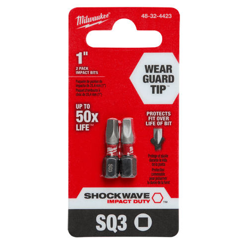 Picture of  SHOCKWAVE™ Impact Square Recess #3 Insert Bits (2 Pk.)