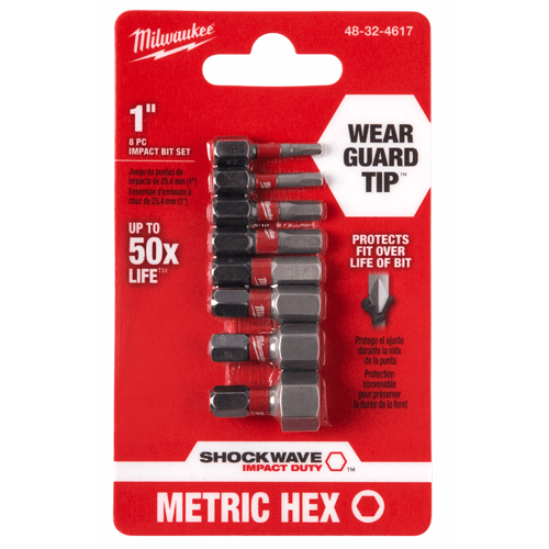 Picture of 8 Pc. SHOCKWAVE™ 1" Metric Hex Impact Bit Set