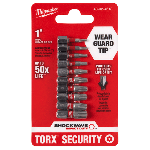 Picture of 10 Pc. SHOCKWAVE™ Torx Security Insert Bit Set
