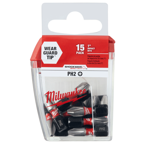 Picture of SHOCKWAVE™ Impact Phillips #2 Insert Bits (15 Contractor Pack)