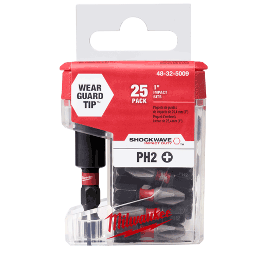Picture of SHOCKWAVE™ 2.36" Magnetic Bit Tip Holder with Impact Phillips #2 Insert Bits
