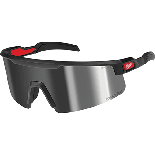 Picture of Polarized Wrap Around Safety Glasses - Silver Mirrored Dual Coat Lenses