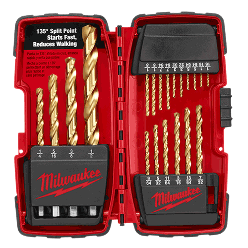 Picture of 20 Pc. THUNDERBOLT® Titanium Drill Bit Set