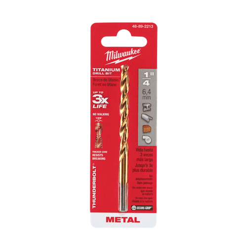Picture of 1/4" THUNDERBOLT® Titanium Coated Drill Bit