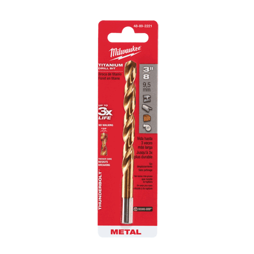 Picture of 3/8" THUNDERBOLT® Titanium Coated Drill Bit