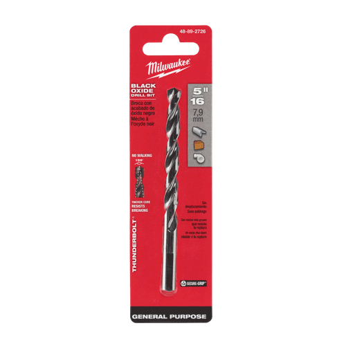 Picture of 5/16" THUNDERBOLT® Black Oxide Drill Bit