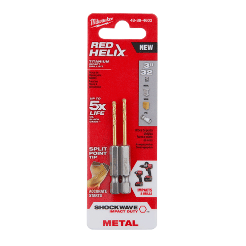 Picture of 3/32" SHOCKWAVE™ RED HELIX™ Titanium Drill Bit