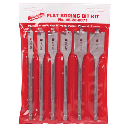 Picture of 6 Pc. Flat Boring Bit 6" Universal Set