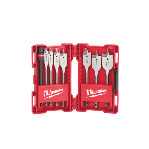 Picture of 8  Pc. 6" Universal QUIK-LOK™ Flat Boring Bit Set