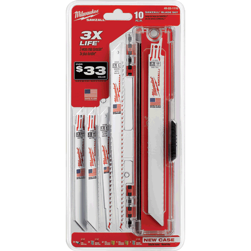 Picture of 10 Pc. Sawzall Reciprocating Saw Blade Set