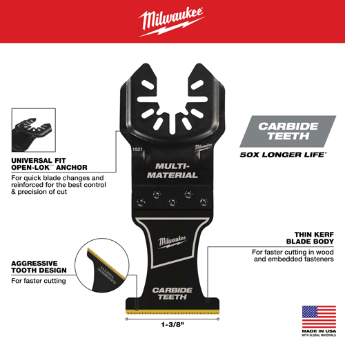 Picture of Universal Fit OPEN-LOK™ 1-3/8" Carbide Teeth Multi-Material Multi-Tool Blades