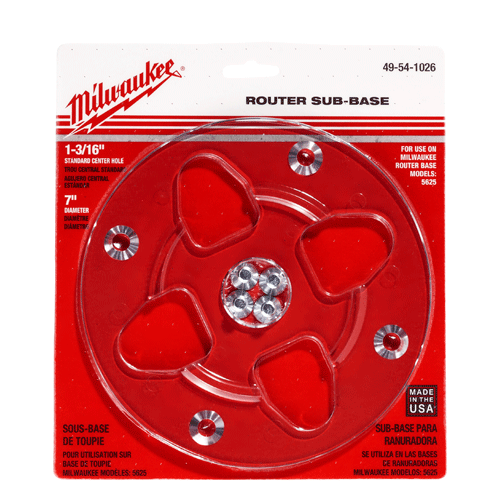 Picture of Clear, 7" Diameter, 1-3/16" Center Hole Sub-Base