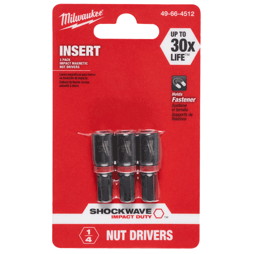Picture of 3 Pk. SHOCKWAVE™ 1/4" Insert Nutdriver