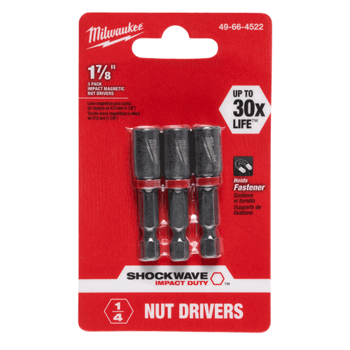Picture of 1/4" x 1-7/8" SHOCKWAVE™ Magnetic Nutdriver, 3 Pk.