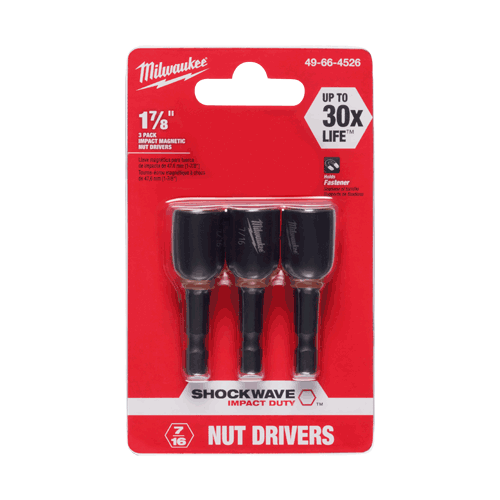 Picture of 7/16" x 1-7/8" SHOCKWAVE™ Magnetic Nutdriver, 3 Pk.