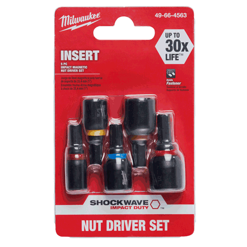 Picture of 5 Pc. SHOCKWAVE™ Insert Impact Magnetic Nutdriver Set