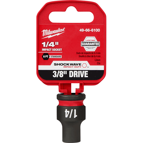Picture of SHOCKWAVE Impact Duty™ 3/8" Drive 6 Point Socket, Standard, SAE, 1/4"