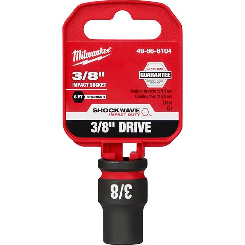 Picture of SHOCKWAVE Impact Duty™ 3/8" Drive 6 Point Socket, Standard, SAE, 3/8"