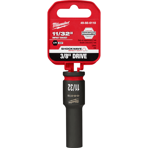 Picture of SHOCKWAVE Impact Duty™ 3/8" Drive 6 Point Socket, Deep, SAE, 11/32"