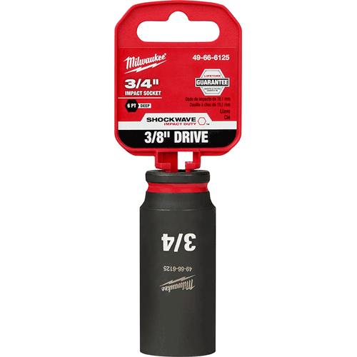 Picture of SHOCKWAVE Impact Duty™ 3/8" Drive 6 Point Socket, Deep, SAE, 3/4"
