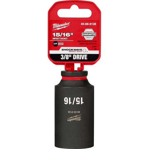 Picture of SHOCKWAVE Impact Duty™ 3/8" Drive 6 Point Socket, Deep, SAE, 15/16"