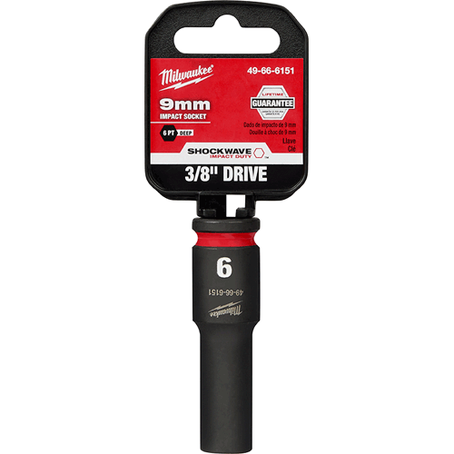 Picture of SHOCKWAVE Impact Duty™ 3/8" Drive 6 Point Socket, Deep, Metric, 9mm