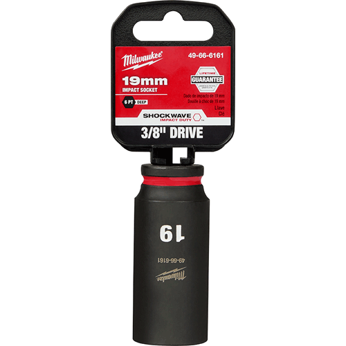 Picture of SHOCKWAVE Impact Duty™ 3/8" Drive 6 Point Socket, Deep, Metric, 19mm