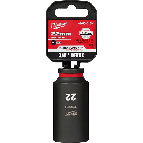 Picture of SHOCKWAVE Impact Duty™ 3/8" Drive 6 Point Socket, Deep, Metric, 22mm