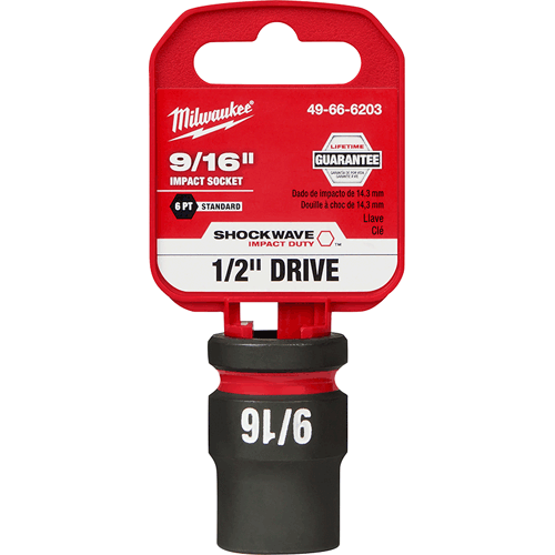Picture of SHOCKWAVE Impact Duty™ 1/2" Drive 6 Point Socket, Standard, SAE, 9/16"
