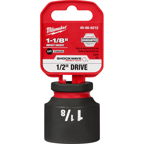 Picture of SHOCKWAVE Impact Duty™ 1/2" Drive 6 Point Socket, Standard, SAE, 1-1/8"