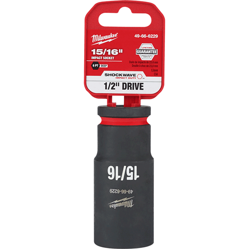 Picture of SHOCKWAVE Impact Duty™ 1/2" Drive 6 Point Socket, Deep, SAE, 15/16"