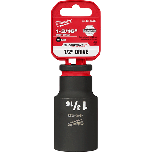Picture of SHOCKWAVE Impact Duty™ 1/2" Drive 6 Point Socket, Deep, SAE, 1-3/16"