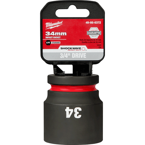 Picture of SHOCKWAVE Impact Duty™ 3/4" Drive 6 Point Socket, Standard, Metric, 34mm