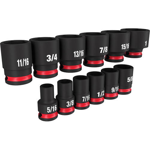 Picture of 12 Pc. SHOCKWAVE Impact Duty™ 3/8" Drive SAE Standard 6 Point Socket Set
